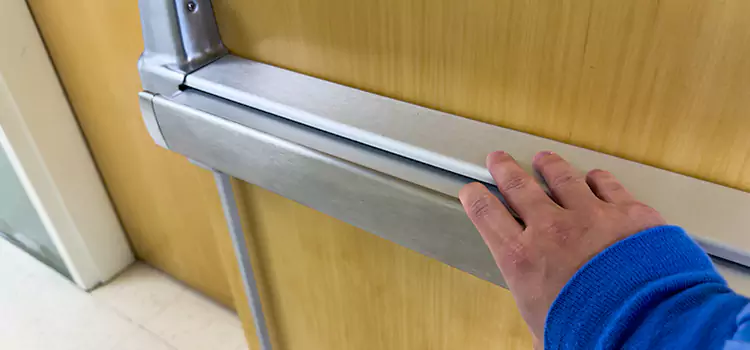 Installing a Push Bar on a Door Bend